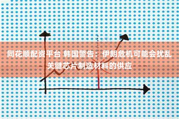 同花顺配资平台 韩国警告：伊朗危机可能会扰乱关键芯片制造材料的供应